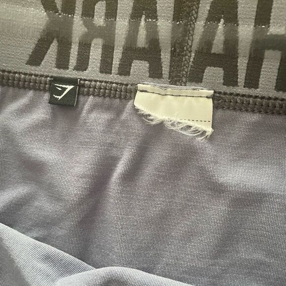 Gymshark Womens Leggings Intense High Waist Fit Compression Gray / Lavender - Picture 2 of 3